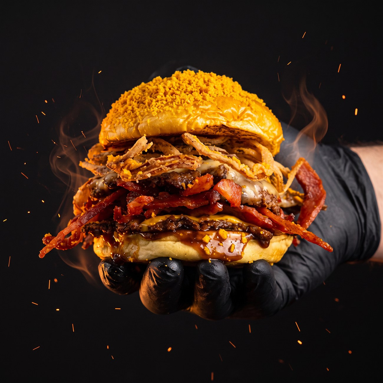 Hamburguesa Aires recién hecha a la brasa